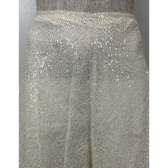 MORGANE LE FAY ELIO BRIDAL SEQUIN SKIRT M - Picture 2 of 6